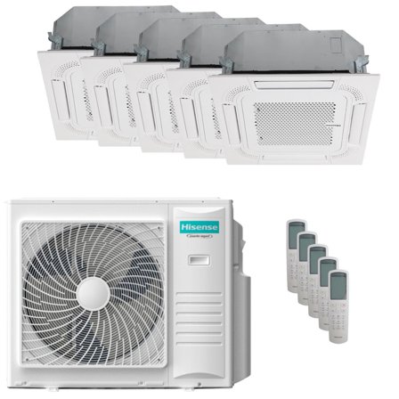 Condizionatore Hisense Cassetta ACT penta split 9000+9000+9000+9000+9000 BTU inverter A++ unità esterna 10 kW