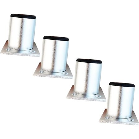 Justerbare ben 5 cm høyde Tykkere skapben Bordben Møbelben, Aluminiumslegering Møbelben, Høydejusterbar 0-15 mm Leveres med rust