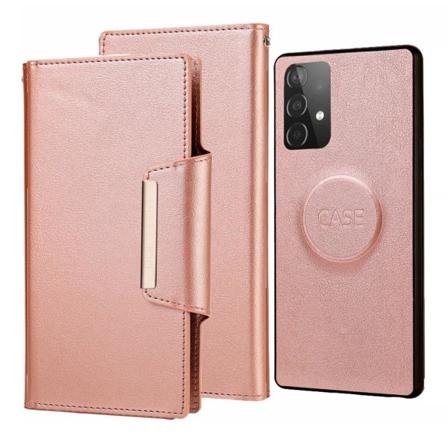 Skalo Samsung A52/a52s Dolizma 2 I 1 Magnet Plånboksfodral - Ros Rosa Guld