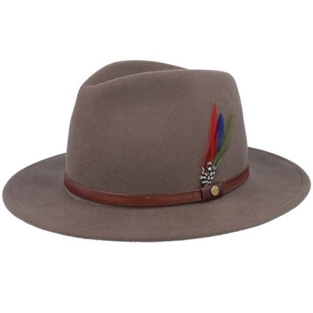 Stetson - Brun traveler Hatt - Rantoul Woolfelt Deep Taupe Traveller @ Hatstore