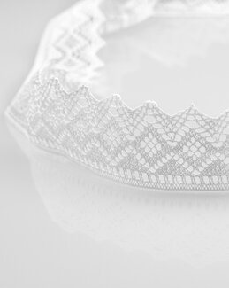 Blonde takket kant hvid Hvid/beige - TrendTex