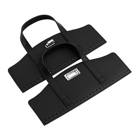 Håndtaskehåndtag Hæklet taskehåndtag med drejelås med huller Håndlavet tasketilbehør til splejsning Ensfarvede punghanke (LGL)