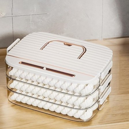 Dumpling Box Food Forseglingsboks HVID TRE LAG TRE LAG