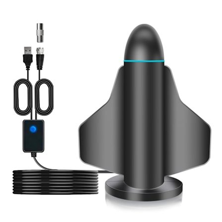 HDTV-antenni 30 dBi:n vahvistuksella, tukee DVB-digitaalitelevisiovastaanottoa sisä-/ulkokäytössä, mukana 5 metrin koaksiaalikaapeli