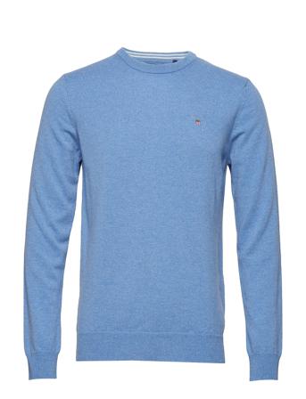 Superfine Lambswool Crew T-shirts Long-sleeved Blå GANT