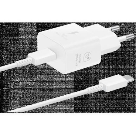 SAMSUNG Fast Sector Laddare - 25W USB C (med kabel) - Vit