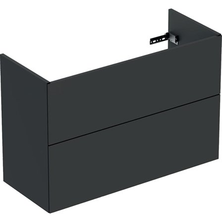 Ifö Elegant Servantskap 2 skuffer, gråmatt Bredde: 90 cm, Baderom