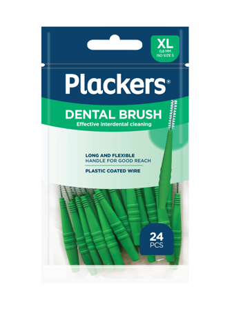 Plackers Dental Brush Mellomromsbørste, 0,8 mm, 24 stk.
