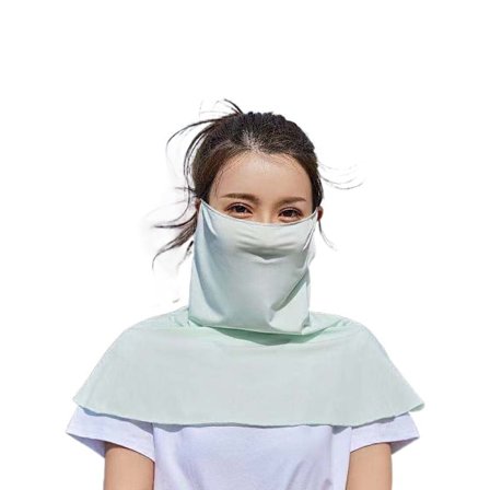 lce Silk Bandana Cool Face Scarf GRÖN