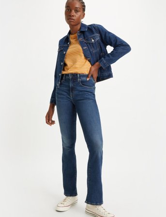 Levi's 725 High Rise Bootcut Blue Wav - Blue - 28 x 34