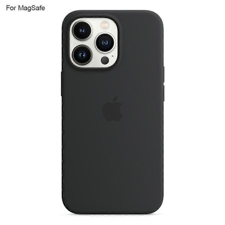 Kompatibel med iPhone 14 Pro-deksel Kompatibel med MagSafe flytende silikon telefondeksel [Induksjon Popover] - Perfekt svart_MGF[GKS]