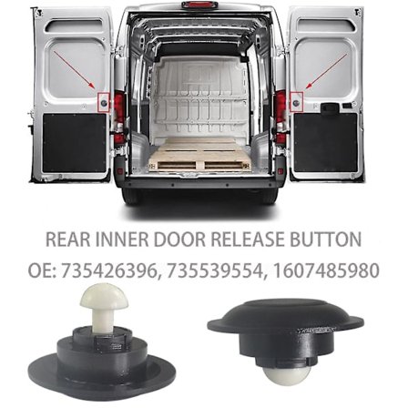 Takaosan takaluukun vapautuspainike Fiat Ducato Peugeot Boxer Citroen Relay 2006 2021 Auton lisävarusteet 735426396| |