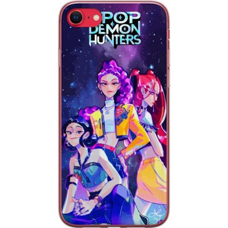Kompatibelt Mobildeksel til Apple iPhone SE (2020) Kpop Demon Hunters Trio Jenter Kosmisk Rom Idol Kraftenergi Glød