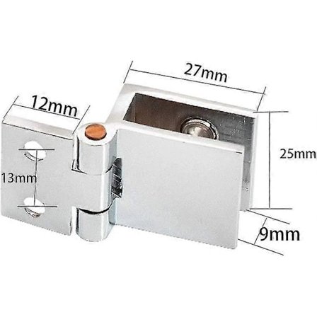 Glasdørsbeslag med hængsler, hængsler til køkkenskabe med glasdøre, udstillingsvinduer, brusebad, beslag i rustfrit stål til skabsdørsåbningsvinkel