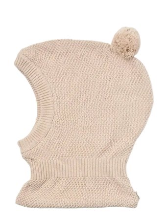 Wheat Knitted Balaclava Pomi - Beige - 1-3Y