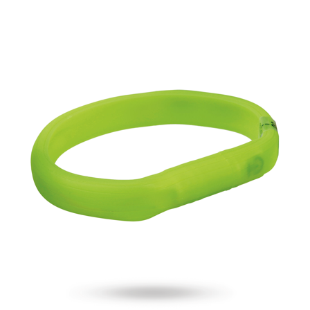 Trixie - Trixie Flash Light Band USB - Limegrønn - for store hunder - Reflekser & Sikkerhetslamper til gåturen på Doggie.no