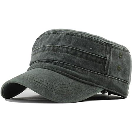 Militær caps vintage vasket denim army caps bomull flat top caps O