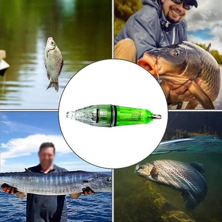 Fiske lokke lys LED undervands fiskeri lys blinkende madding lampe til at tiltrække fiskgrøn2stk