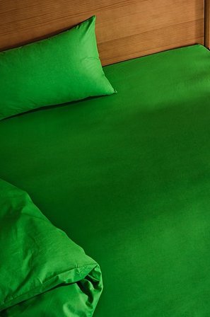 Jotex - Faconsyet Lagen Økologisk Ærtegrøn - ZACK - Køb Faconsyede lagener hos Jotex