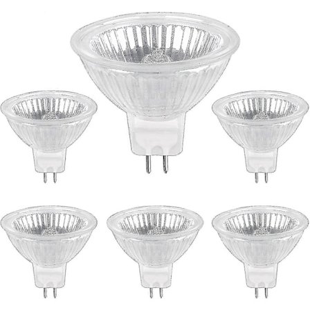 Halogenlampa GU5.3 50W 12V, 800lm Varmvit 2700K Dimbar, Halogen Spotlightlampa MR16, 6-pack [DB]