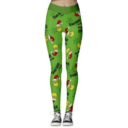 Grinch High Waisted Juleleggings for kvinner Yoga Tight Julegave AS