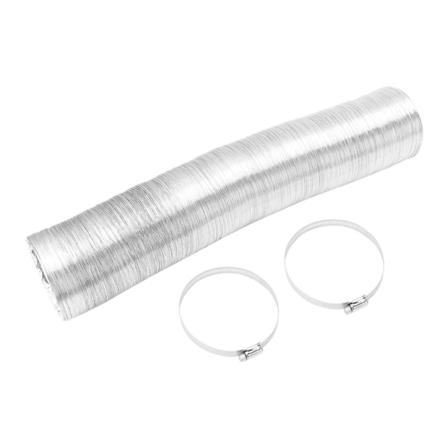 Udluftningsslange 4 tommer fleksibel dobbeltsidet aluminiumsfoliekanalventilationsrør 4 lags beskyttelse Lækagesikker luftkanal 10m/393.7in