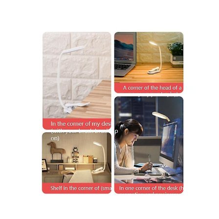 Boklys, leselys med 3 farger, boklys for lesing i sengen, oppladbare leselys