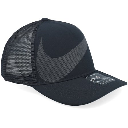 Nike - Schwarz trucker Cap - Dri-fit Rise Cap Ab Big Swoosh Black Trucker @ Hatstore