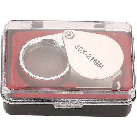 Koru suurennuslasi, taitettava taskusuurennus koruille, jalokiville, lukemiseen, postimerkkeihin, kolikoihin, kelloon, harrastuksiin ja 