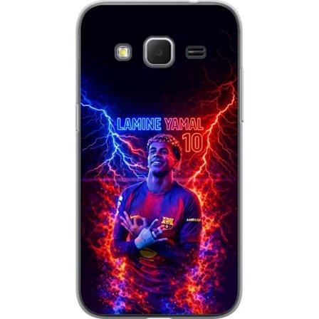 Yhteensopiva Puhelinkuori Samsung Galaxy Core Prime Viktor Gyökeresin muotokuva Arsenal-paita päällä, jossa intensiivinen katse ja tumma dramaattinen