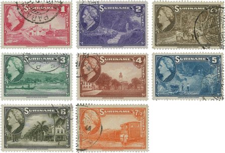 Suriname 1945 - NVPH 220/28 - Stemplet