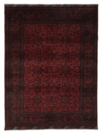 Tapis Afghan Khal Mohammadi 155X199 Noir (Laine, Afghanistan)
