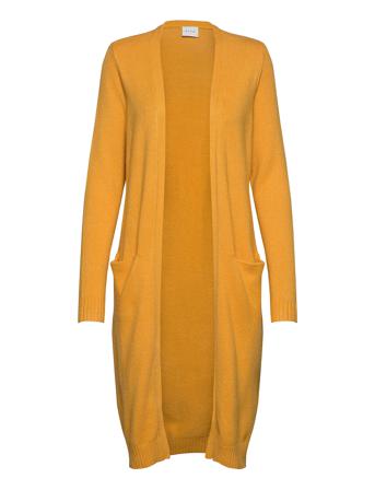 Viril L/S Long Knit Cardigan-Fav Stickad Tröja Cardigan Orange Vila