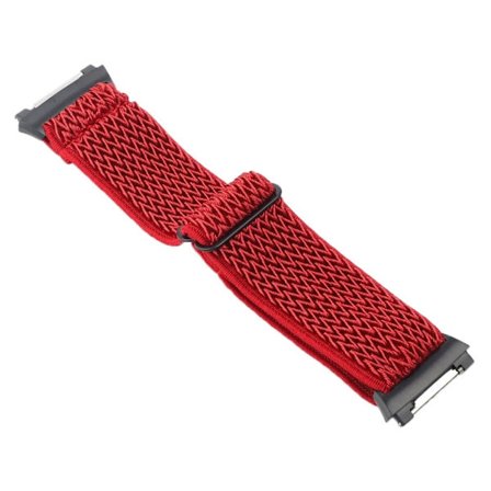 Fitbit Ionic wave pattern nylon watch strap - Red