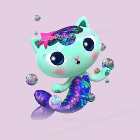 Anime Gabby Dukkehus Patches til tøj Gabby Cat Stickers Pige baby Termisk Transfer Patch Gør det selv Badge Dekoration Applikation