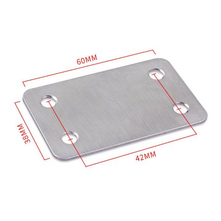 Platta hörnfästen i rostfritt stål, 10 st