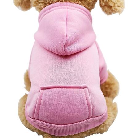 Vinter Hund Hoodie Gensere Med Lommer Varme Hundeklær For Små Hunder Chihuahua Frakk Klær Valp Katt Kostyme (medium, Rosa)