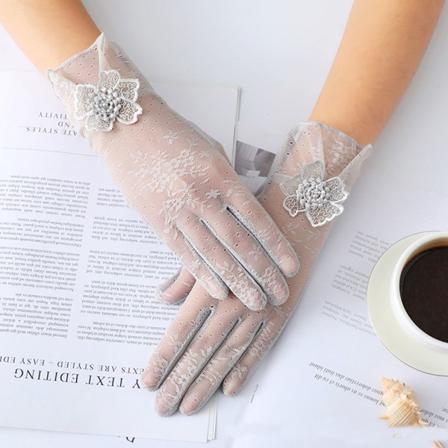 1 Par Solskyddshandskar Ice Silk Glove Grå Style3