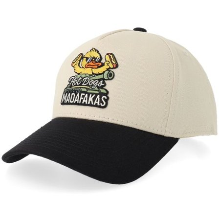 Not For Sale - Beige adjustable Keps - Hot Dogs Madafakas Stone/Black A-frame Adjustable @ Hatstore