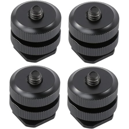 Aluminiumslegering Hot Shoe Adapter Tripod Skrue Adapter til Kameramontering Rig Dobbelt Lag