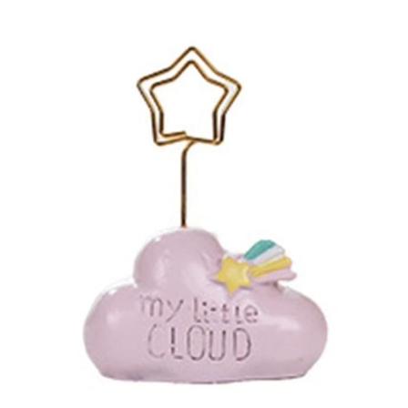 Kunstnerisk Besked Memo Pad Holder Bordnummer Stativ Foto Kort Klip Til Gave Powder cloud