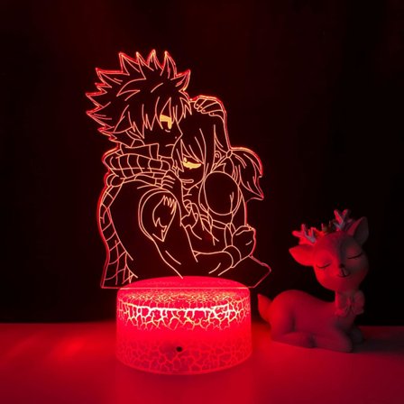 Anime Fairy Tail Yövalo Led Kosketusanturi Yölamppu Lapsen Huoneen Sisustukseen Pöydälle 3D Lamppu