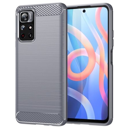 Carbon Flex Suojakotelo Xiaomi Redmi Note 11T 5G / M4 Pro 5g - Harmaa