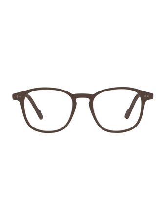 BA Optikk Unisex Readers with a frame made of platic in brown and lenses made of glass in transparent, in diopter -2.00