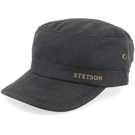Stetson - Vihreä army Lippis - Herringbone Dark Olive Herringbone Army @ Hatstore