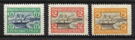 Dansk Vestindien 1905 - AFA 30 -32 - Postfrisk