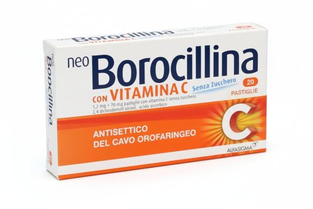 Neoborocillina Vitamina C 1,2 mg + 70 mg 20 Pastiglie Senza