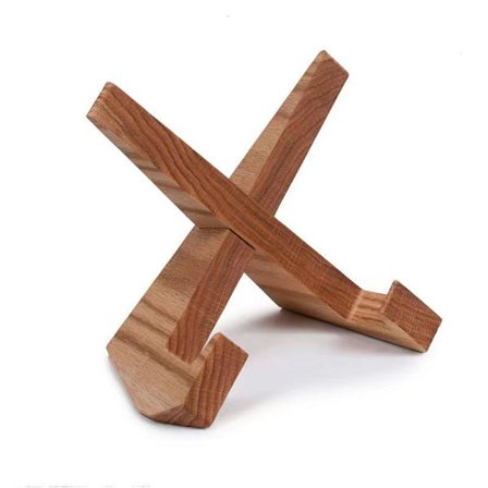 Opskriftbogstand til køkken, trækogebogsholder til udstilling