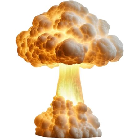 3D Svampe Sky Bordlampe, Kreativ Håndlavet Harpiks Lampe til Soveværelse, Skrivebord, Boligindretning og Perfekte Gaver