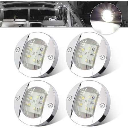 4 st vita DC12V 6 LED-positionsljus, navigeringsljus, vattentäta